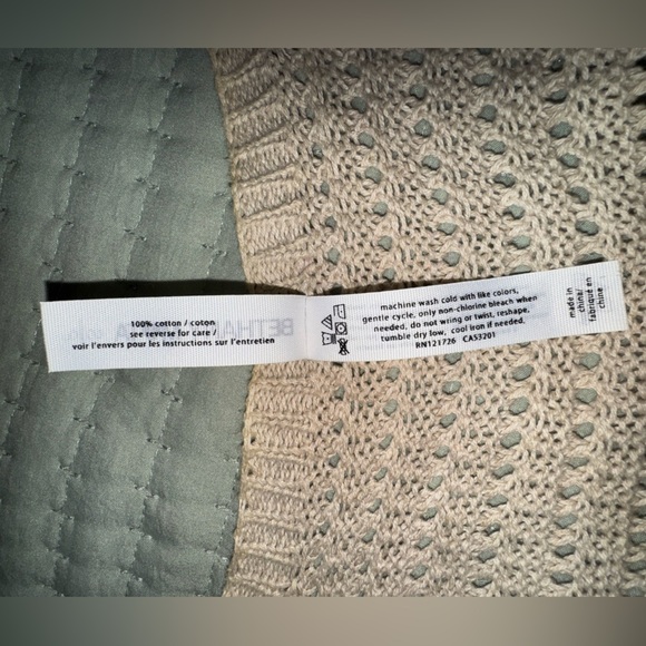 Bethany Mota Striped Tan w Green/pink stripe Women's cardigan. Size Small. VGUC - Picture 5 of 10